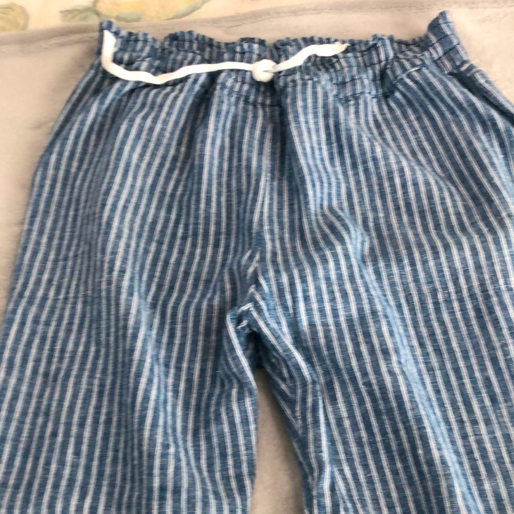 Crop linen pants